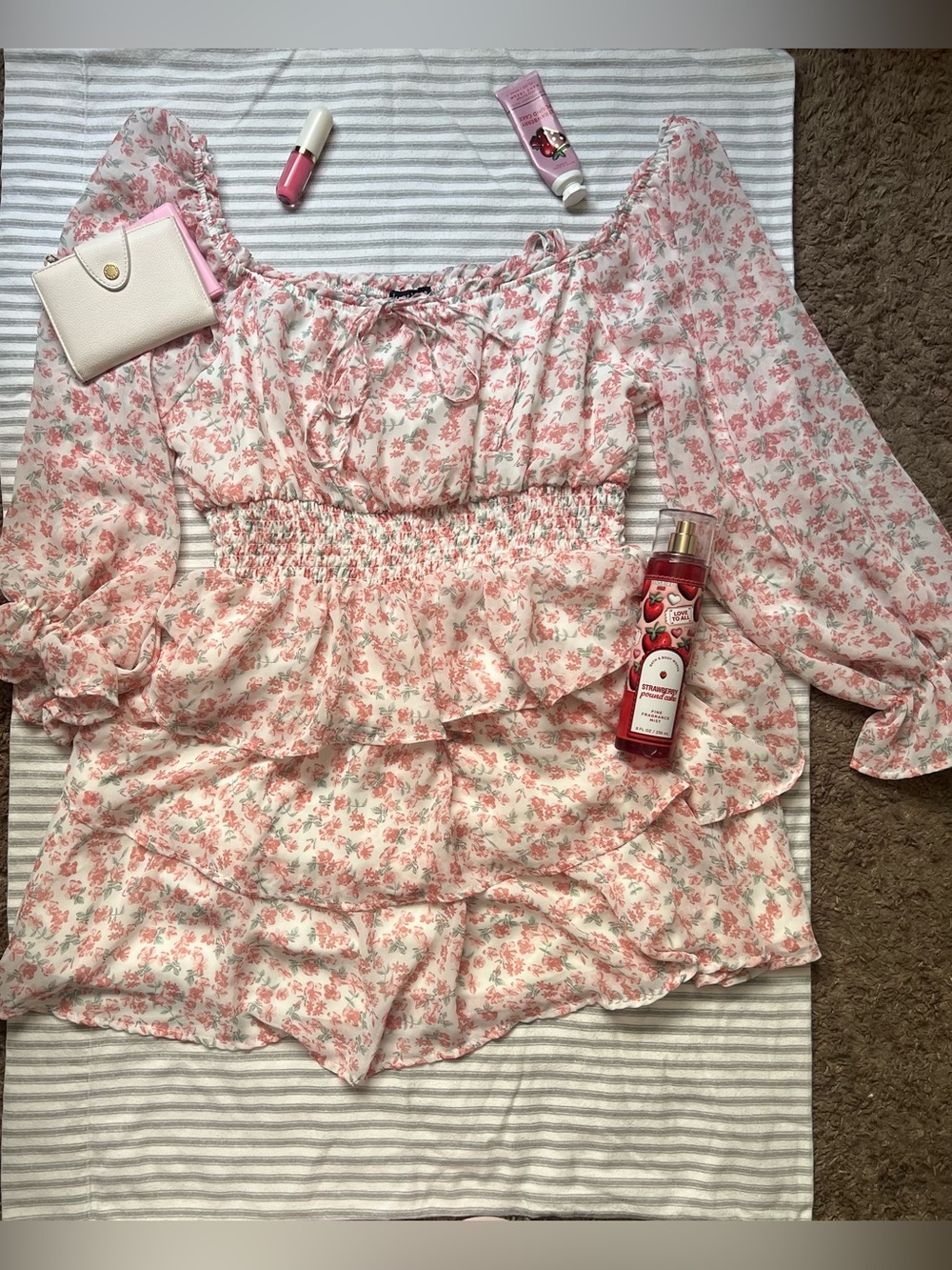 Justify Pink Floral Ruffle Short Dress